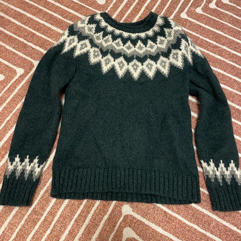 LLBean Fair Isle XS Wool Sweater